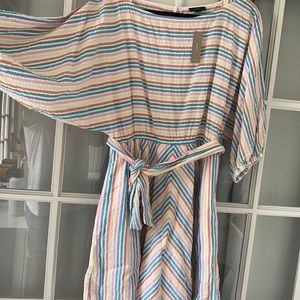 JCrew Seersucker Balloon Sleeve Dress